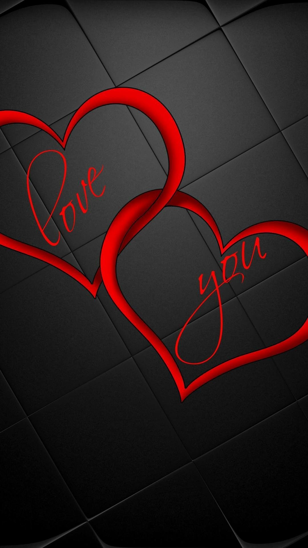 Cuori rossi love you, 1080x1920 Verticale, Mobile