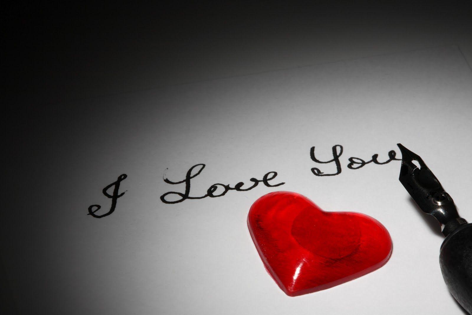 Scritta I Love You penna cuore, 1600x1067 HD, Laptop