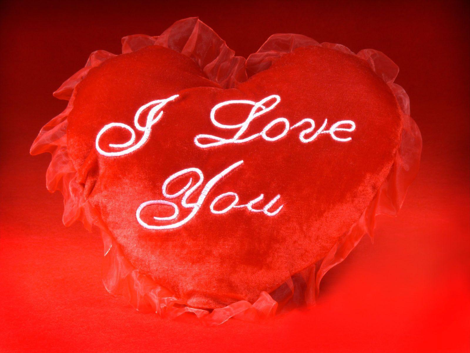 Cuscino cuore rosso I Love You, 1600x1201 HD, PC