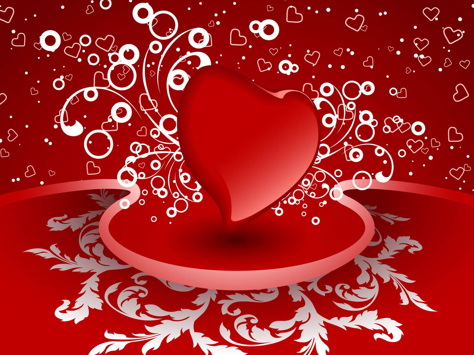 Cuore rosso con decorazioni bianche, 1600x1200 900p, Laptop