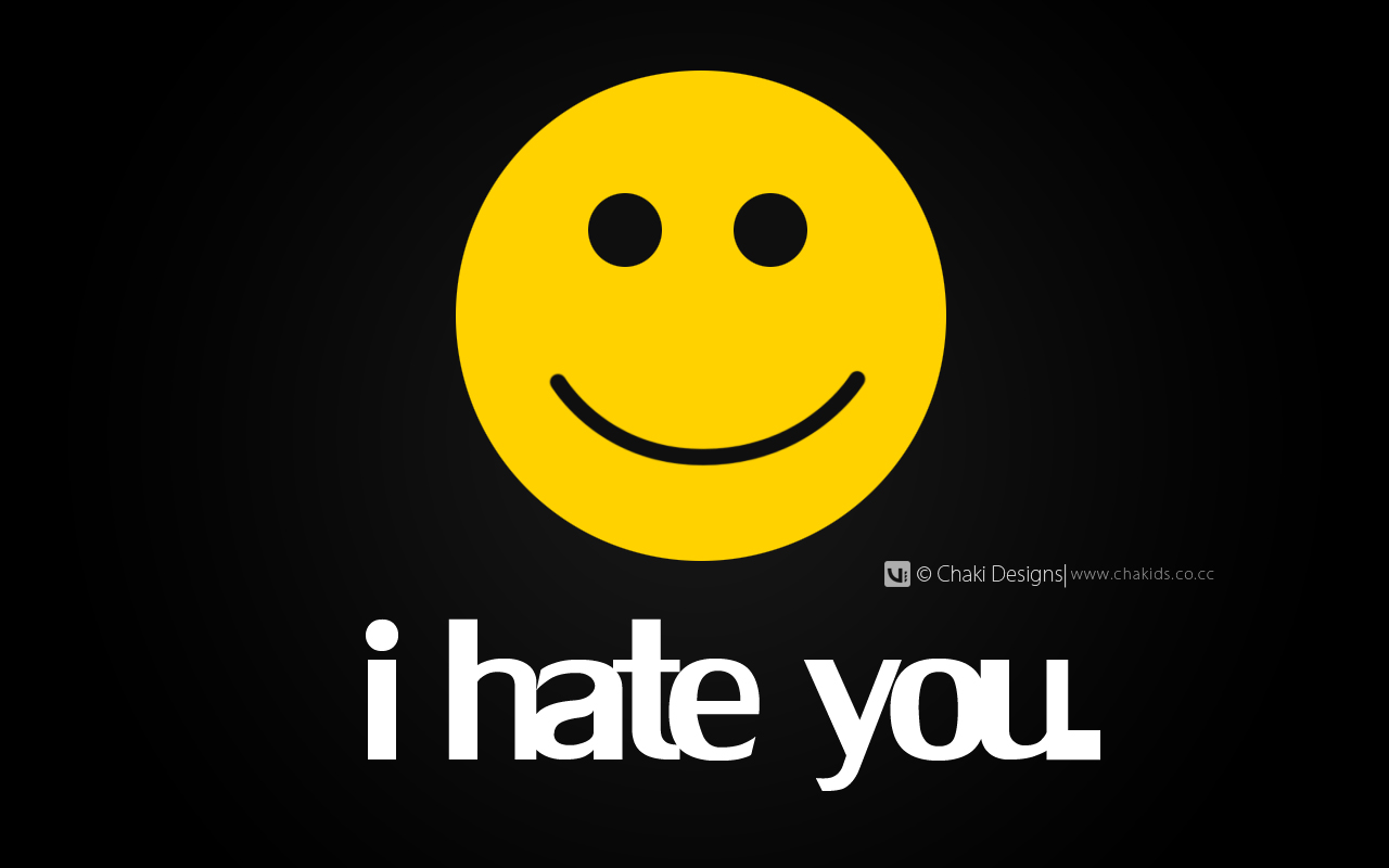 Testo I Hate You nero, 1280x1280 HD, Desktop