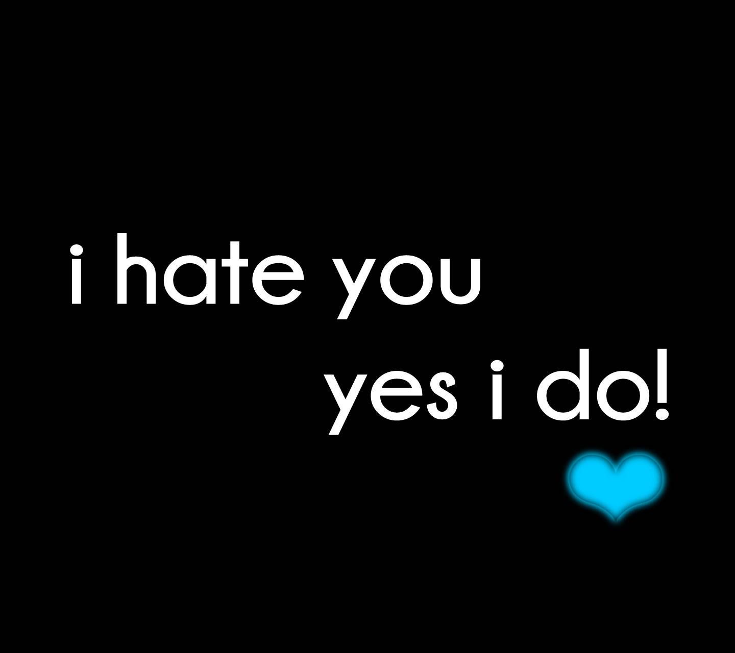 Scritta I Hate You nero, 1440x1280 HD, Desktop