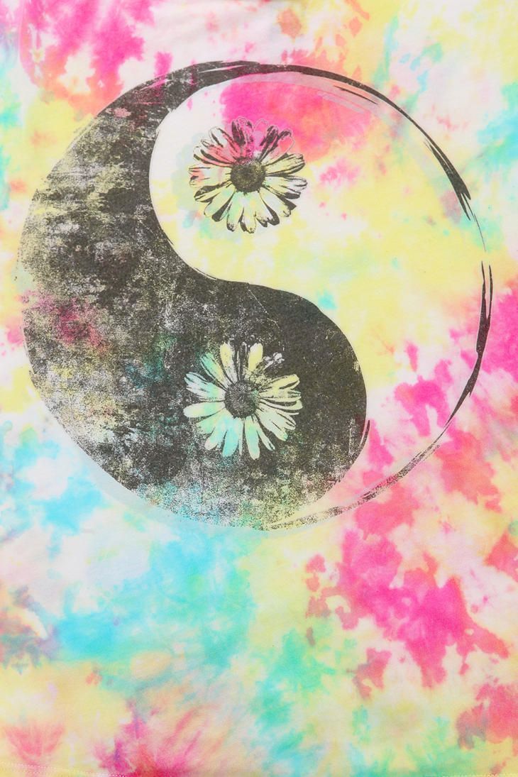 Yin yang margherite tie dye, 730x1095 Full HD Verticale, iPhone