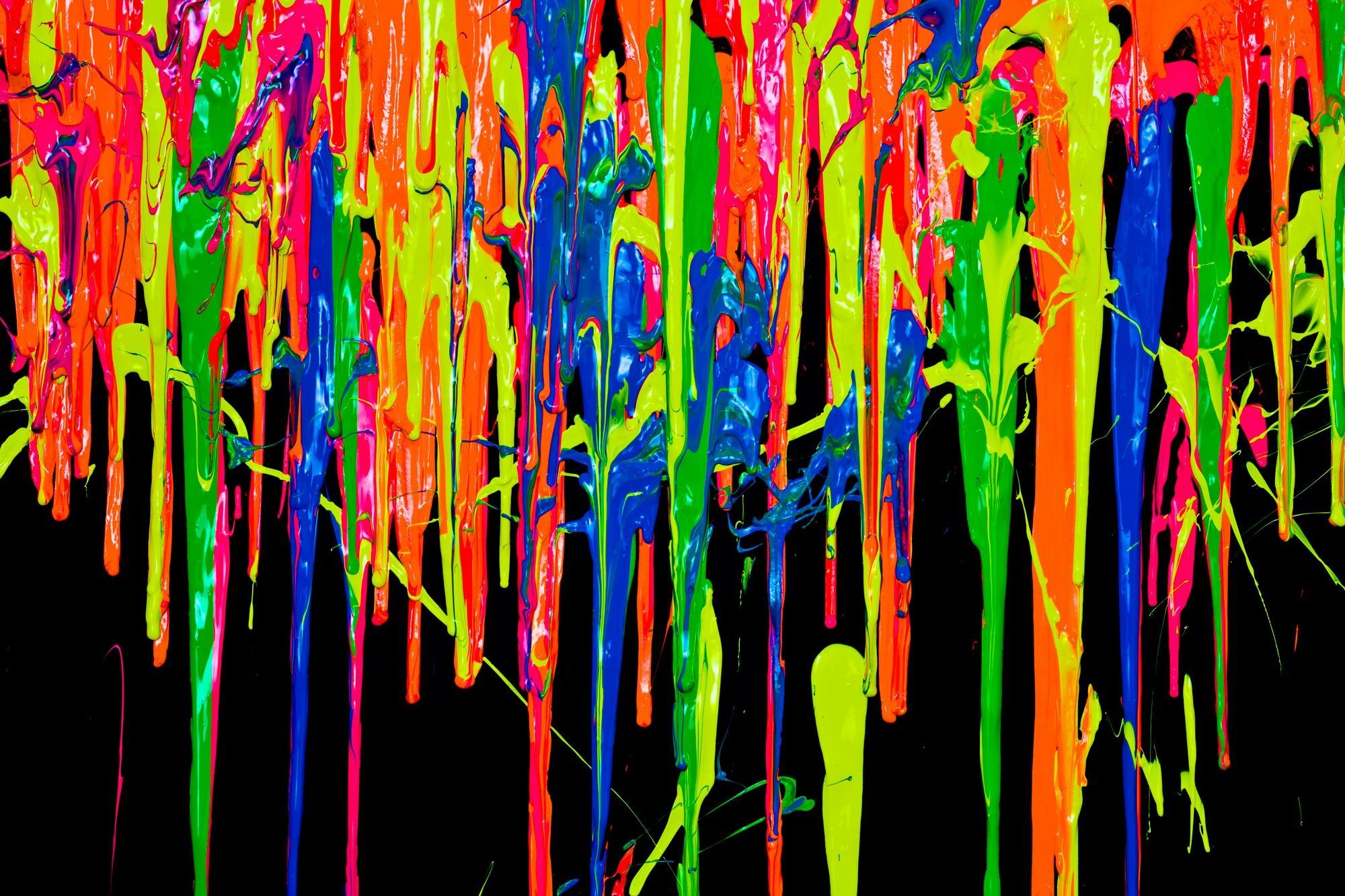 Colature di vernice neon colorata, 2000x1333 alta risoluzione, Desktop