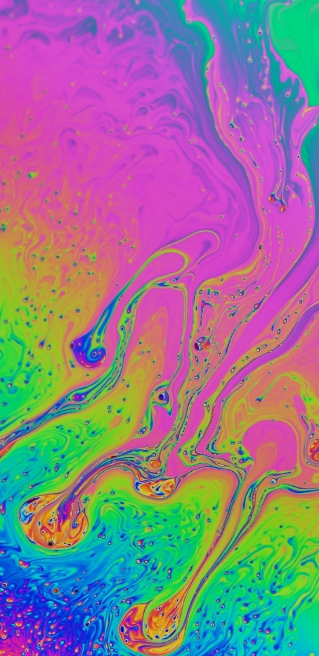 Sfondo tie-dye neon astratto, 1080x2220 Full HD Verticale, Smartphone