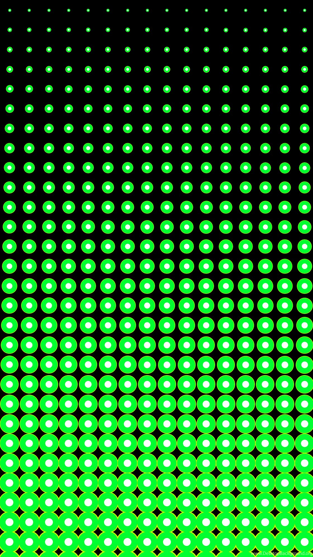 Pattern cerchi verdi neon, 1080x1920 Full HD Verticale, Samsung Galaxy