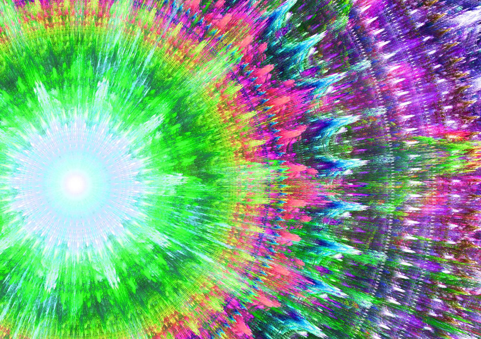 Esplosione neon frattale colorata, 1600x1130 HD, Laptop