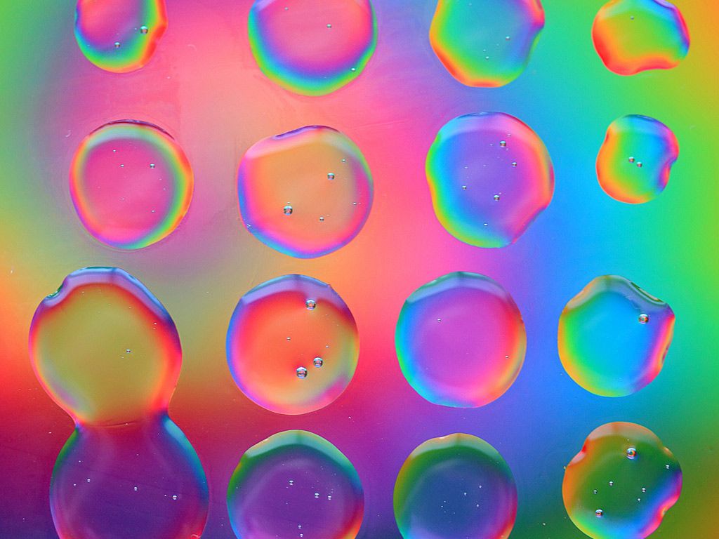 Bolle iridescenti sfondo arcobaleno, 1024x768 HD, Desktop