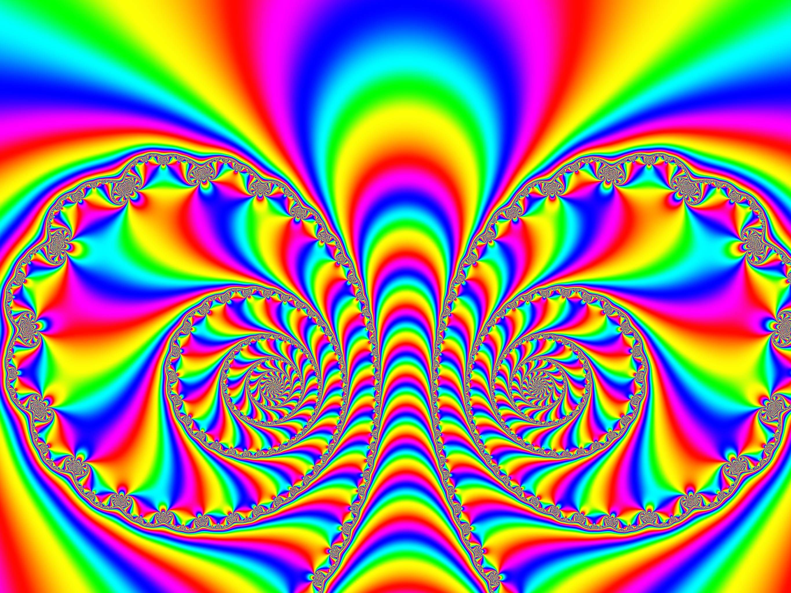 Spirali frattali arcobaleno psichedeliche, 2730x2048 2K+, Laptop
