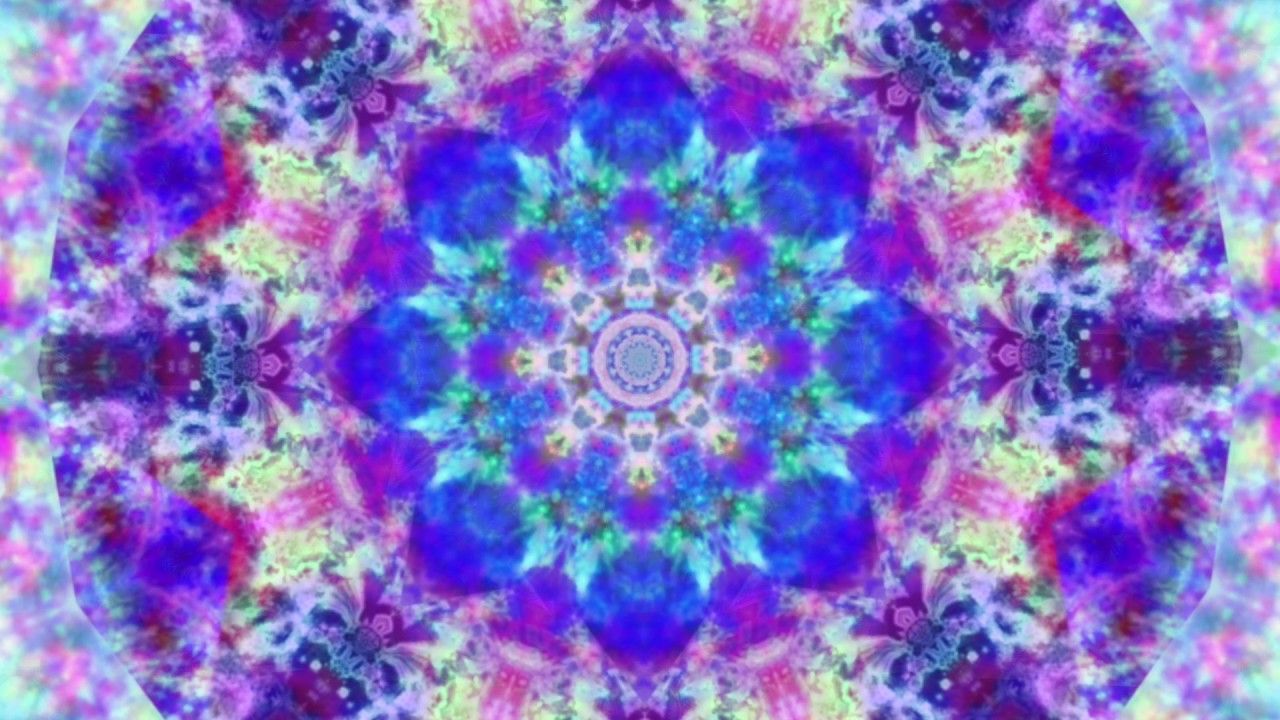 Mandala tie-dye blu viola, 1280x720 HD, PC Desktop