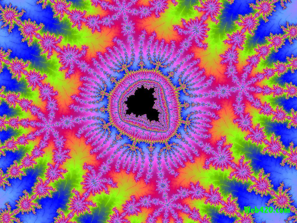 Frattale psichedelico arcobaleno tie-dye, 1024x768 HD, Desktop