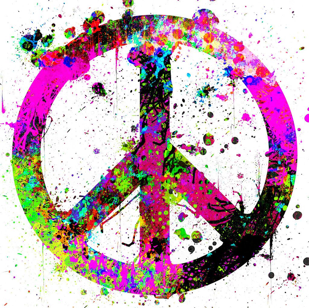 Simbolo pace tie dye colorato, 1024x1022 HD, PC Desktop