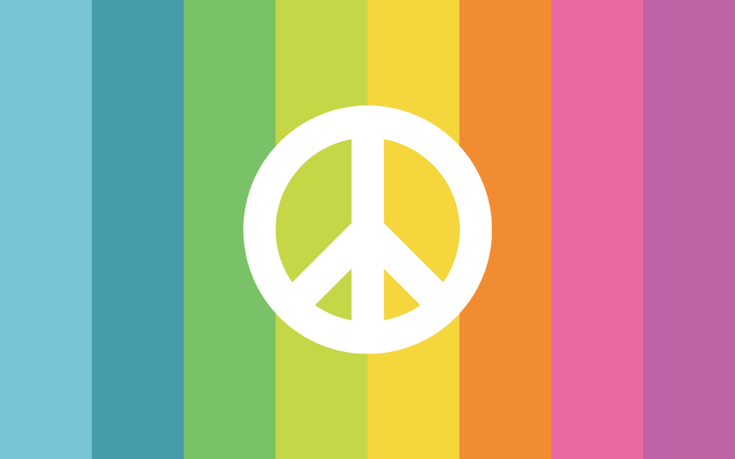 Simbolo pace strisce arcobaleno, 2560x1600 2K, Desktop