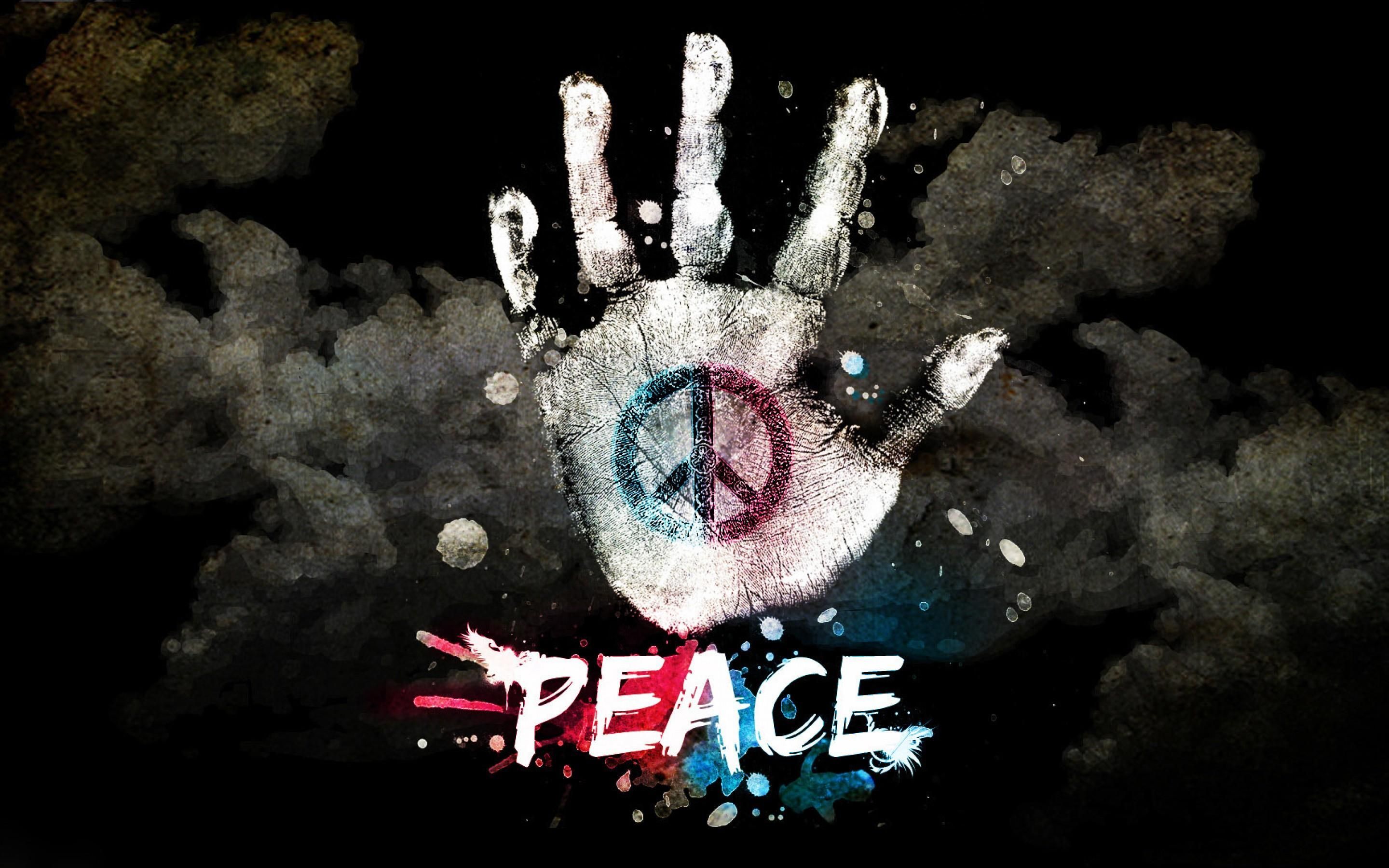 Mano con simbolo pace, 2880x1800 WQXGA, Desktop