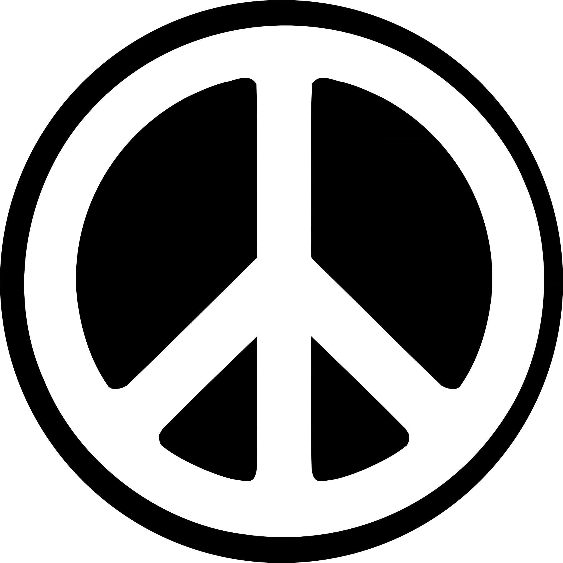 Simbolo della pace bianco nero, 1969x1969 Full HD+, PC