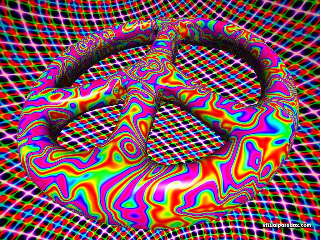 Simbolo della pace tie dye 3D, 1024x768 HD, PC Desktop