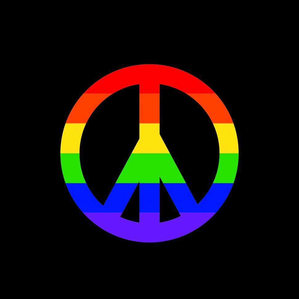 Simbolo della pace arcobaleno, 970x970 HD, Desktop
