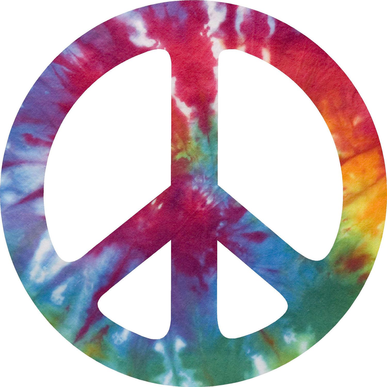 Simbolo della pace tie dye colorato, 1500x1500 720p, PC