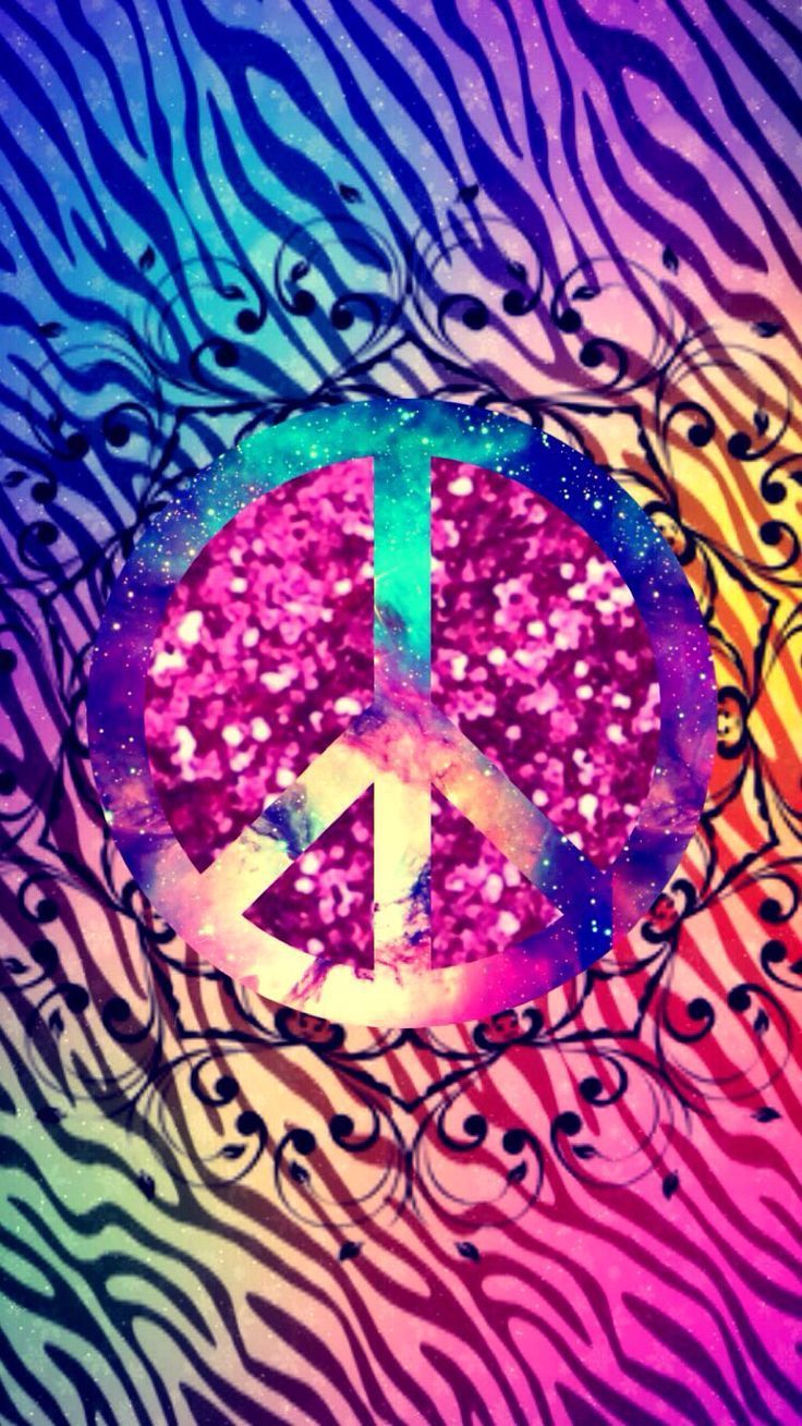 Simbolo pace tie dye glitter, 736x1309 Full HD Verticale, Smartphone