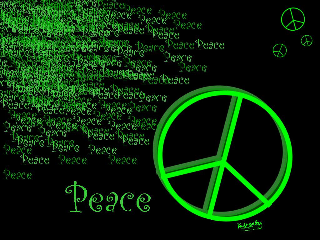 Simbolo pace verde neon, 1024x768 HD, Desktop