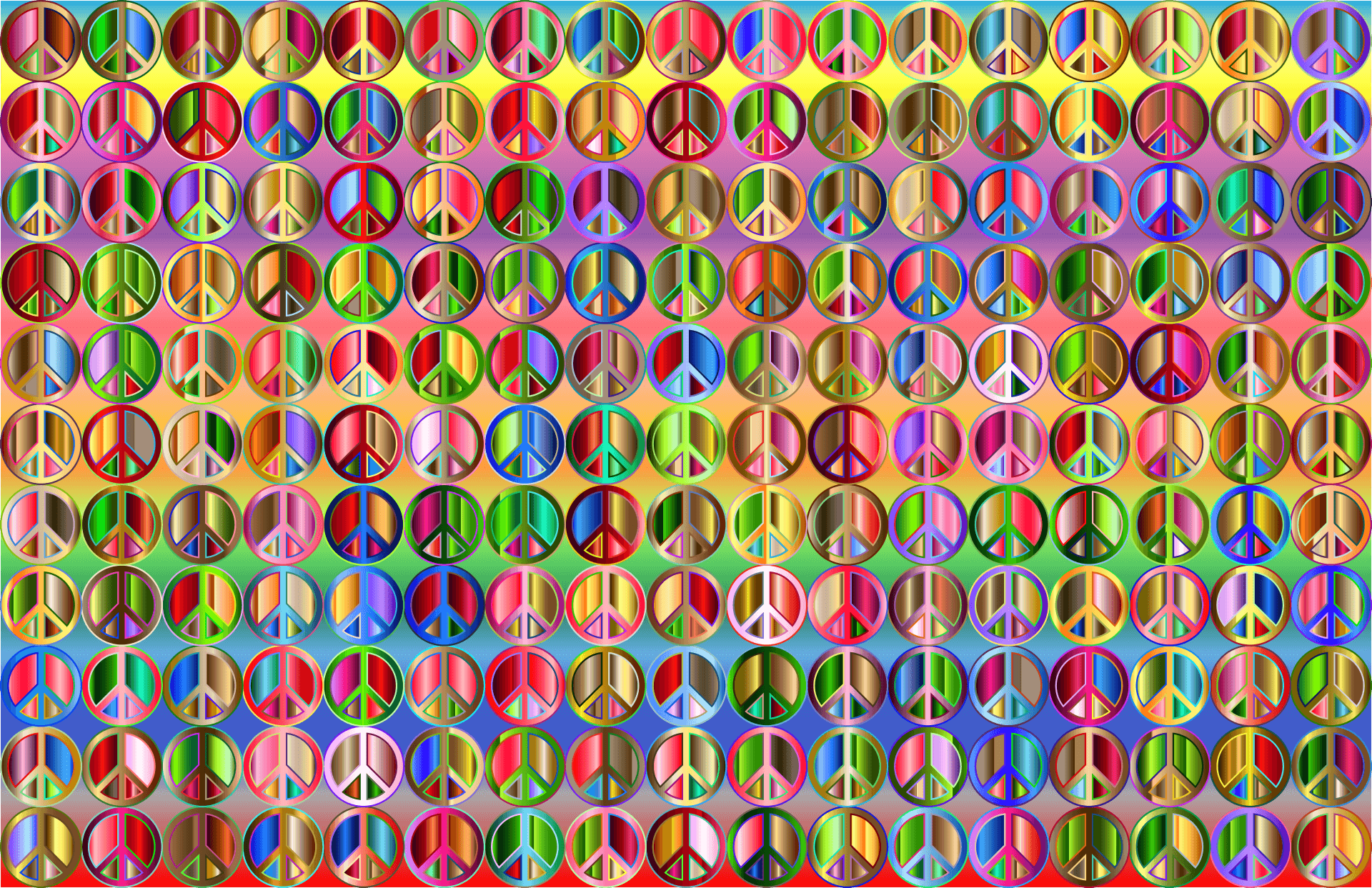 Simboli della pace colorati tie dye, 1920x1243 Full HD+, Desktop