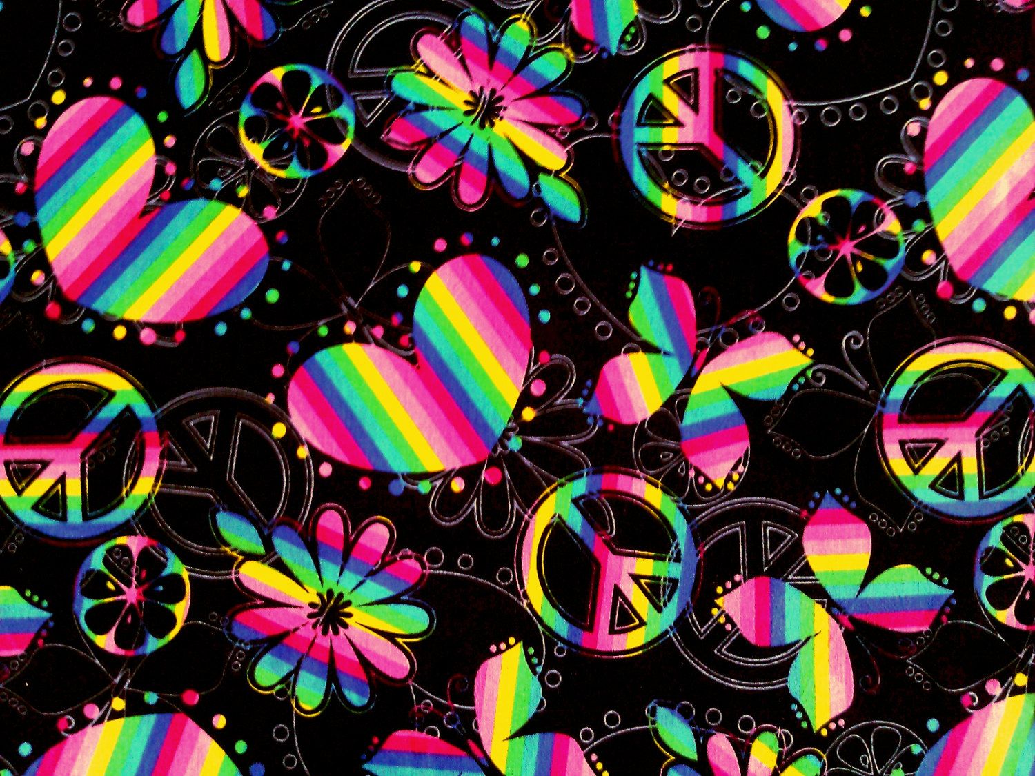 Simboli pace arcobaleno cuori, 1500x1125 720p, PC