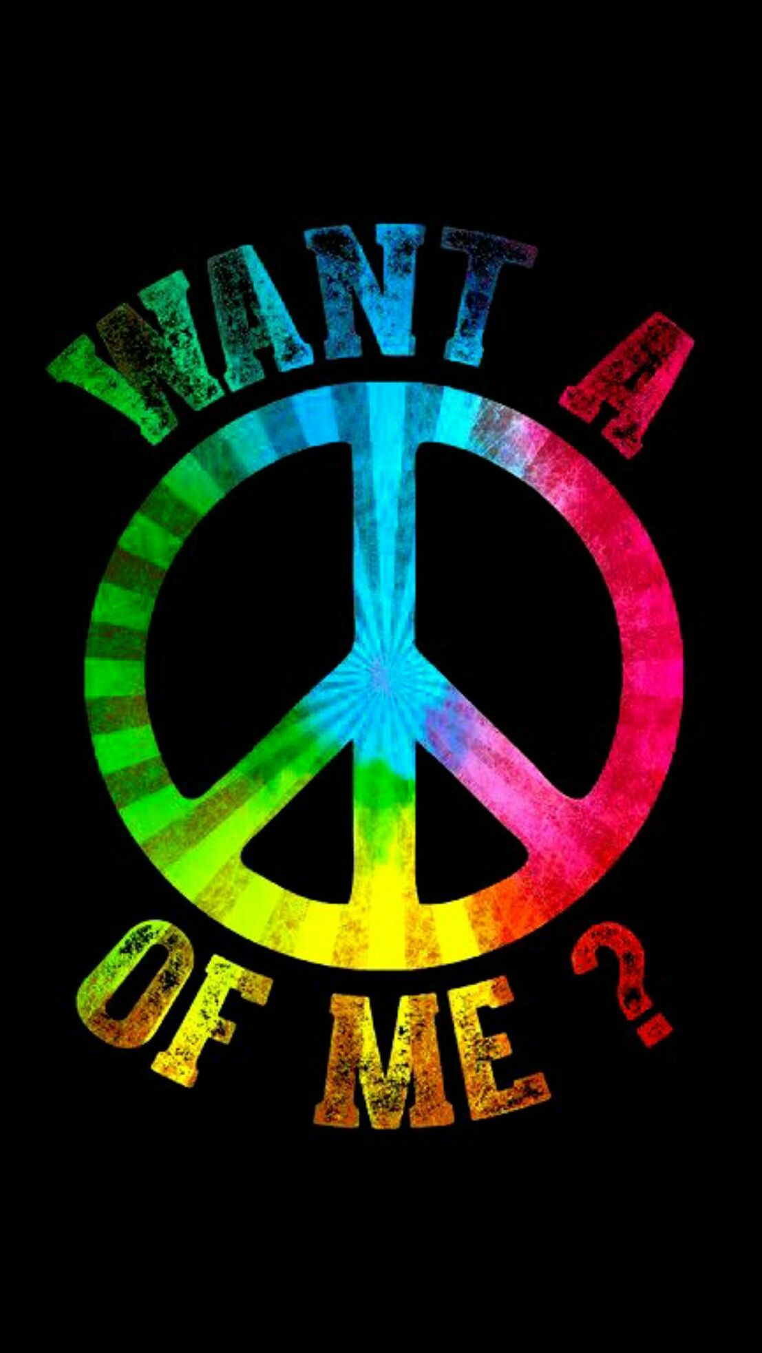 Simbolo della pace tie dye, 1107x1965 Verticale, Android