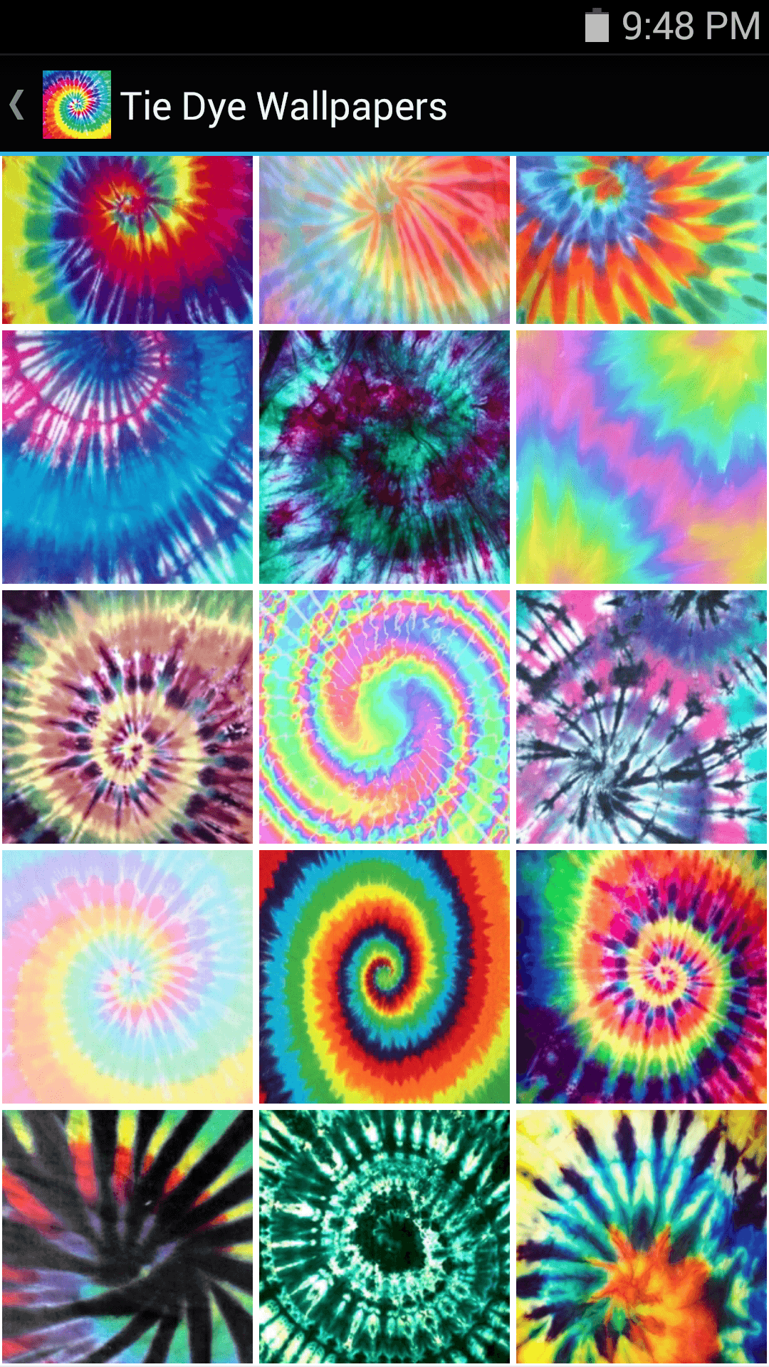 Griglia motivi tie dye colorati, 1080x1920 Verticale, Mobile