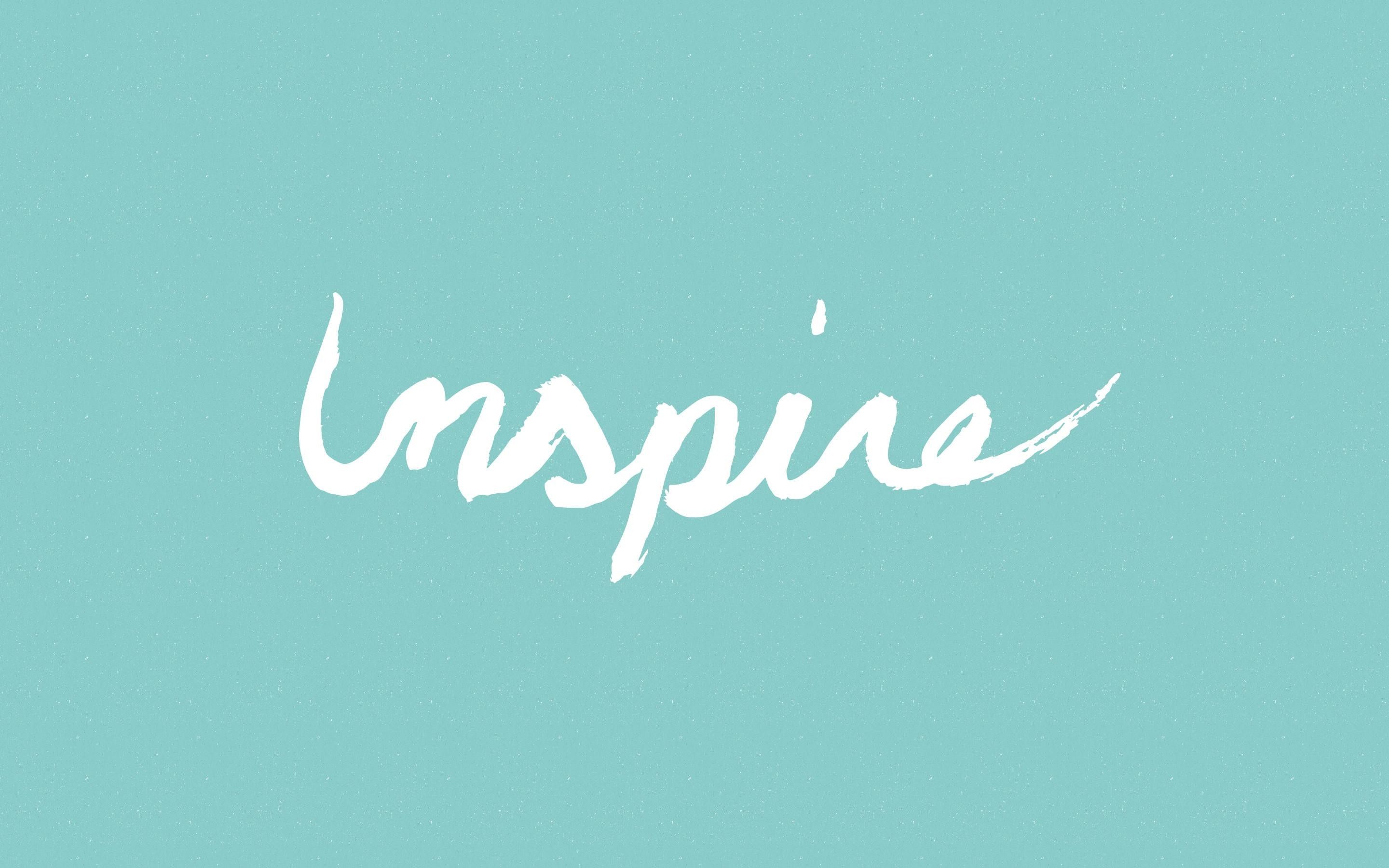 Scritta Inspire su blu Tiffany, 2880x1800 WQXGA, PC Desktop