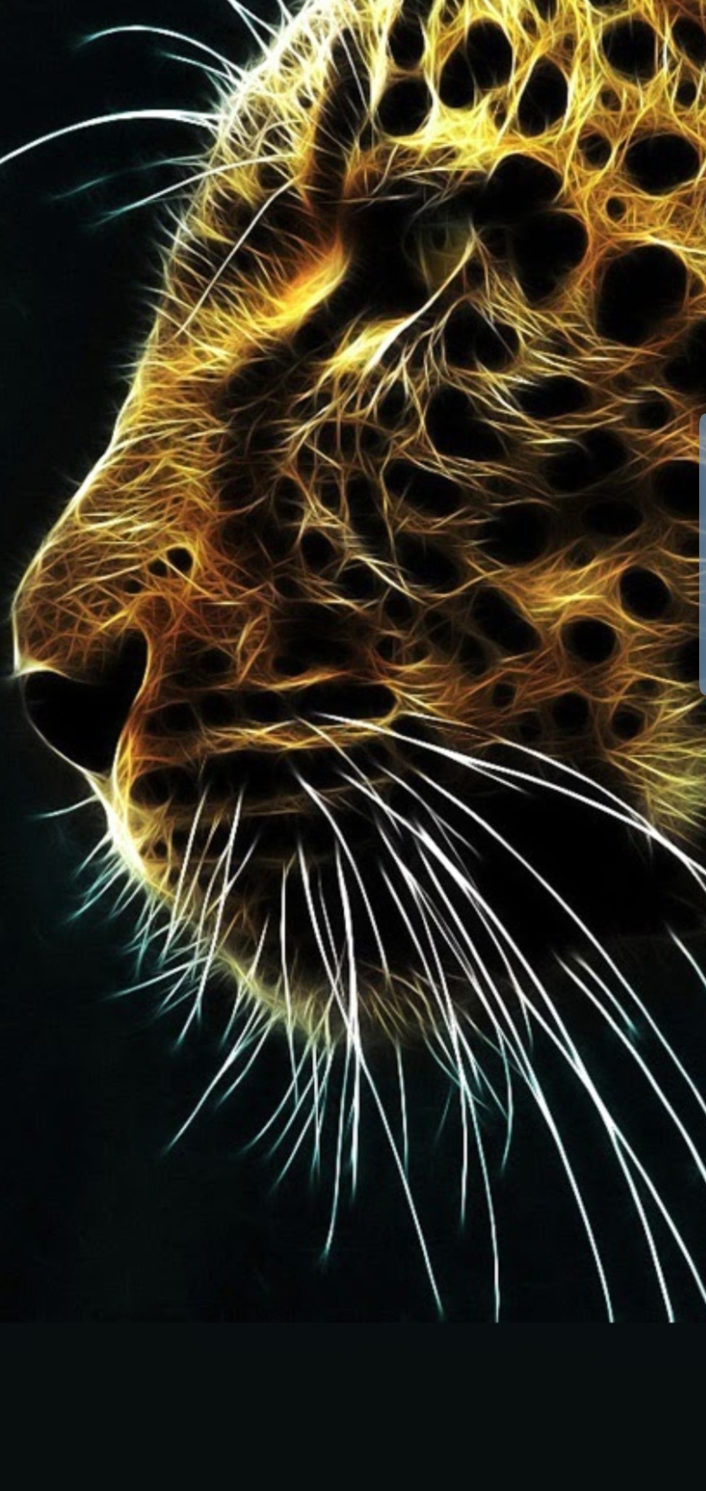 Tigre luminosa astratta dorata, 1440x3040 Full HD Verticale, Smartphone