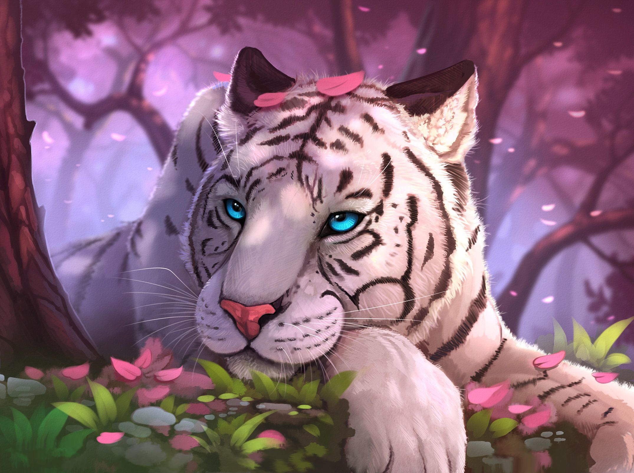 Tigre con effetto fuoco esplosivo, 2160x3840 Verticale, Telefono