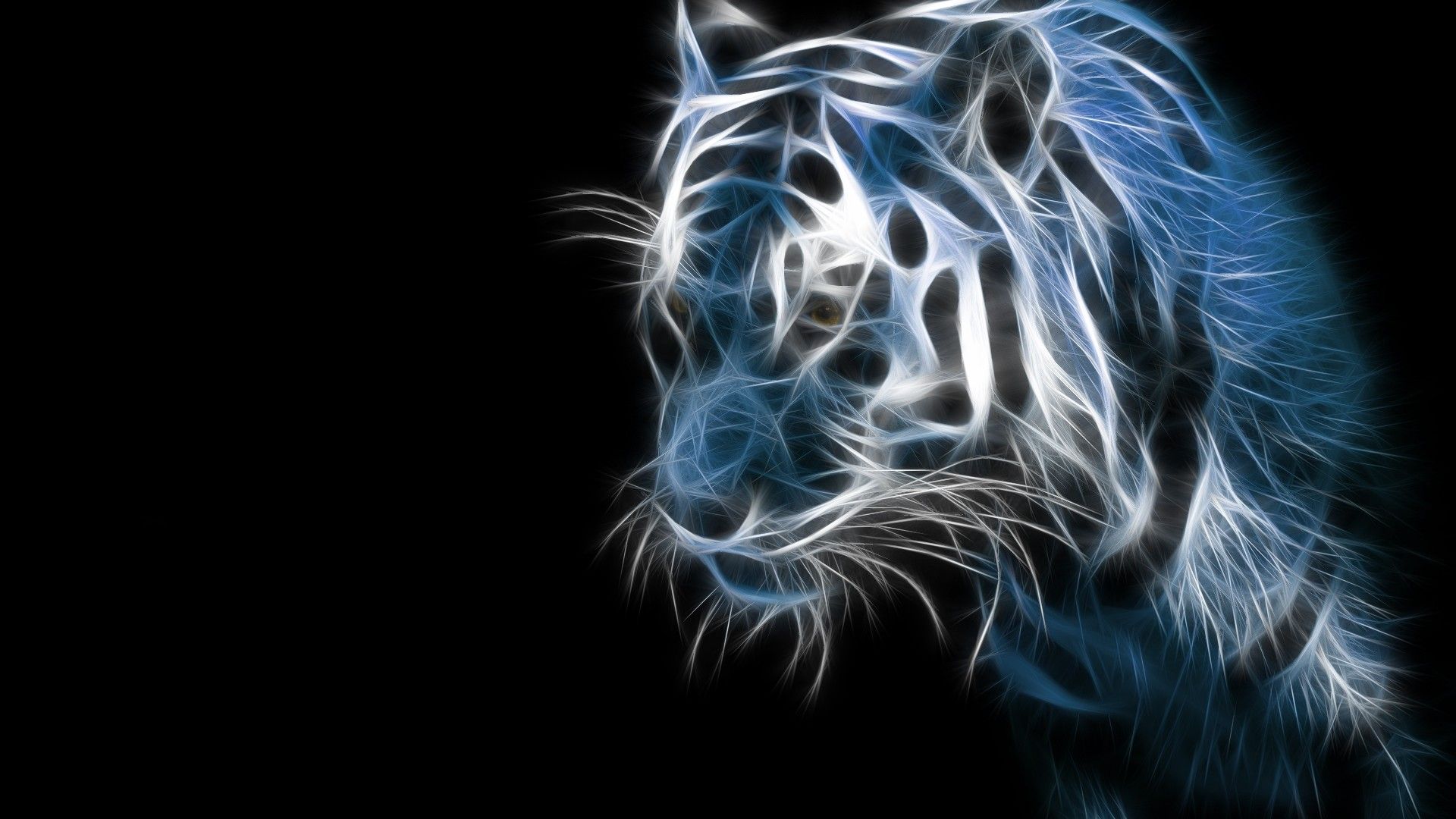 Tigre nella neve blu, 1440x2560 Verticale, Mobile