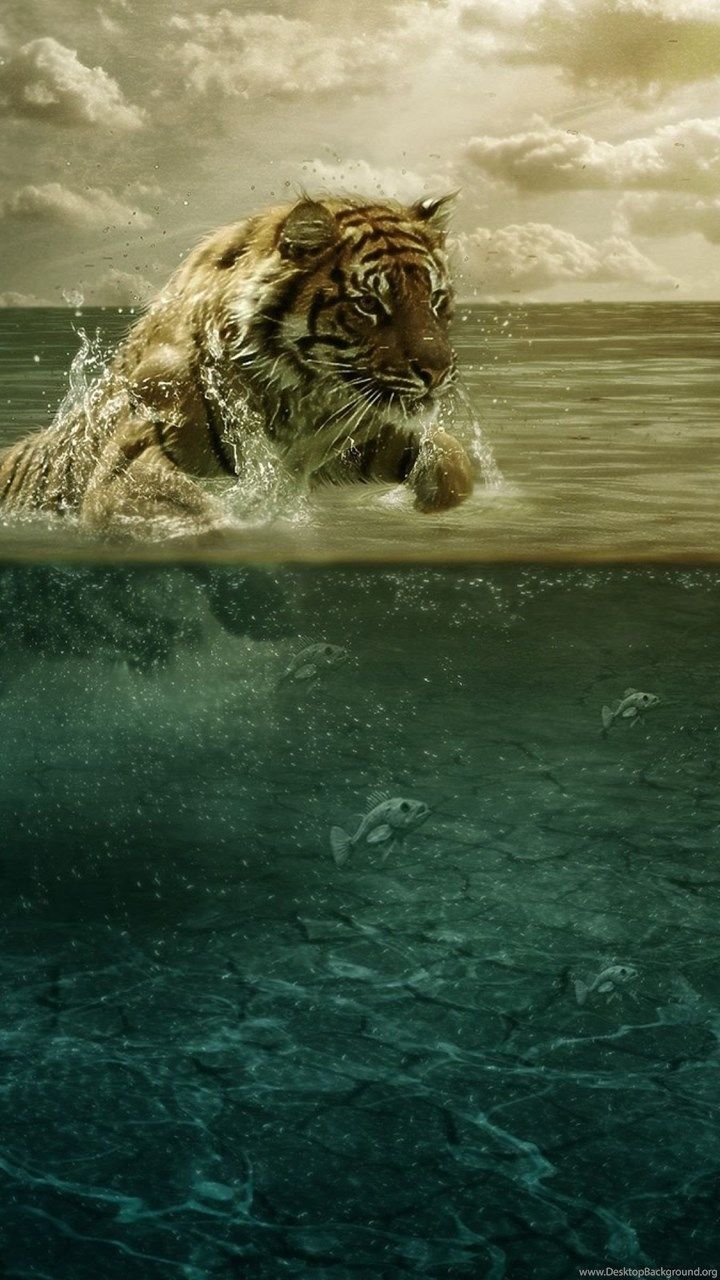 Tigre ruggente foresta arancione, 750x1200 Full HD Verticale, iPhone