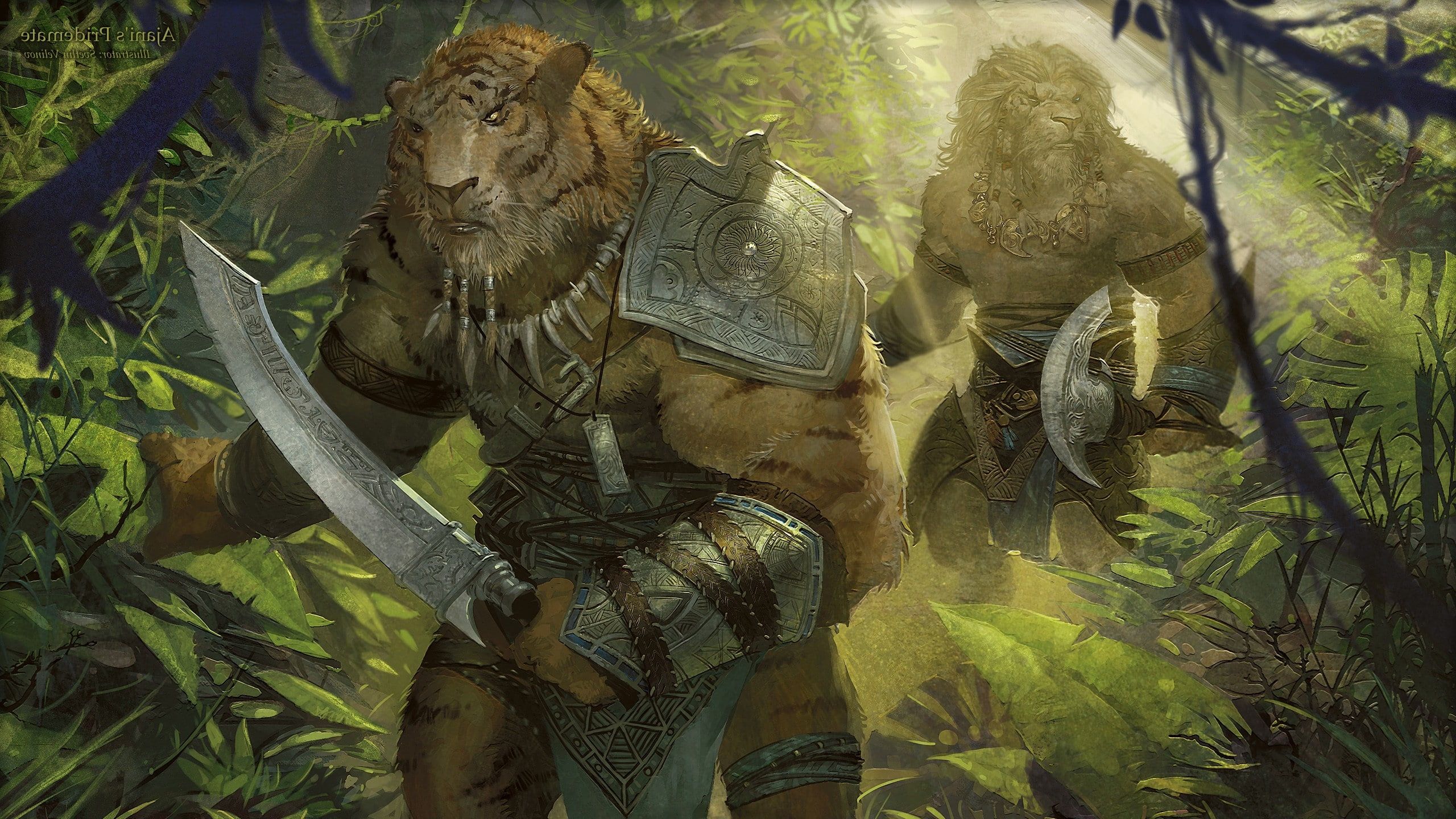 Lara Croft con tigri, giungla, 1024x768 HD, Desktop