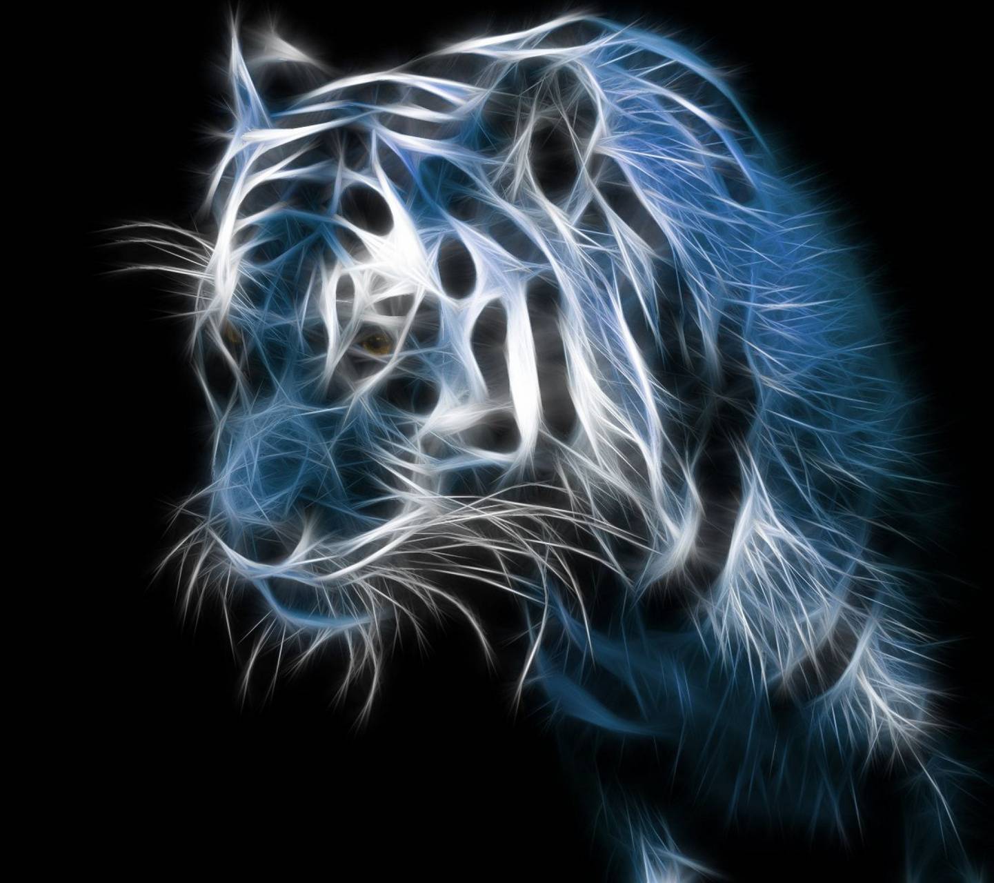tigre blu frattale nero, 1441x1280 720p, Acer Nitro