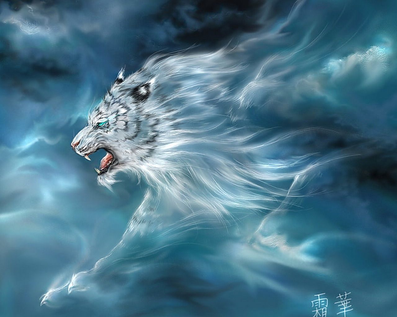 tigre bianca spirito cielo, 1280x1024 720p, PC