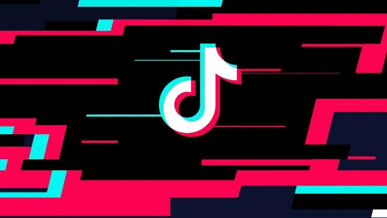 Logo TikTok geometrico astratto, 1280x720 HD, Desktop