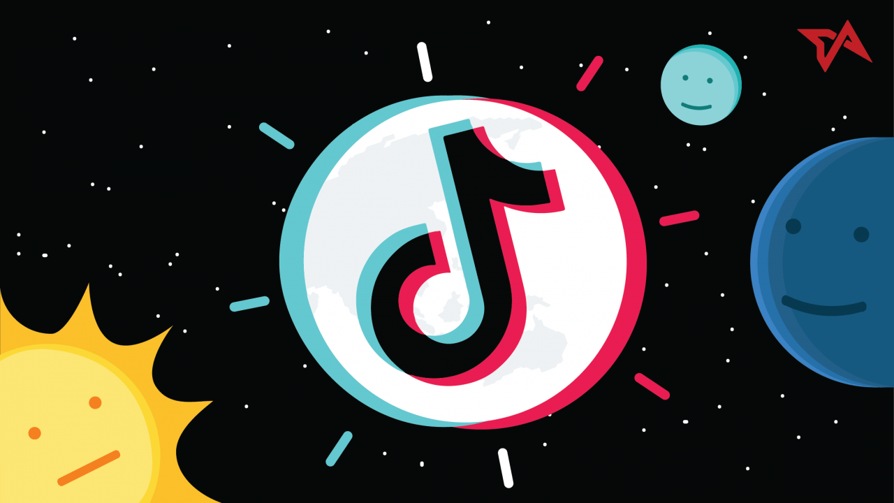 Logo TikTok spazio pianeti, 1280x720 720p, iMac