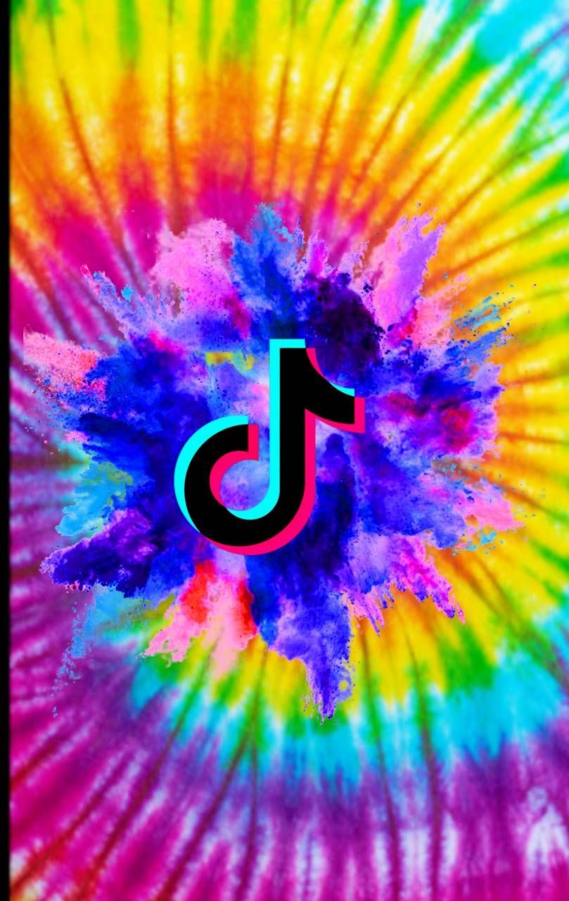 Logo TikTok tie-dye colorato, 809x1280 Full HD Verticale, Realme