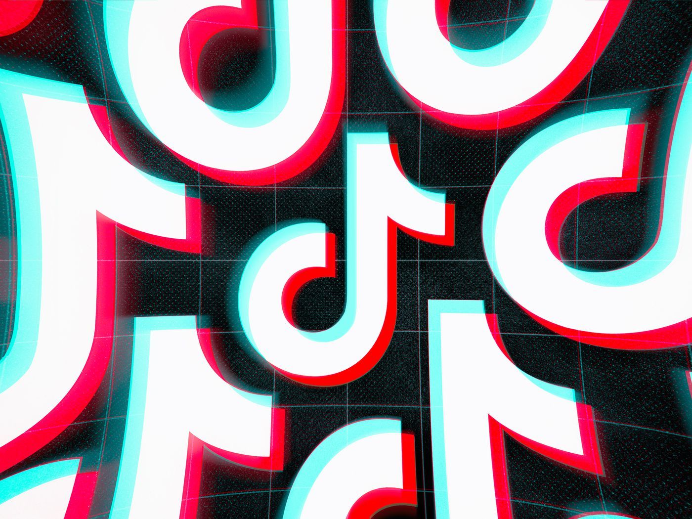 Logo TikTok pattern nero, 1400x1050 HD, Desktop