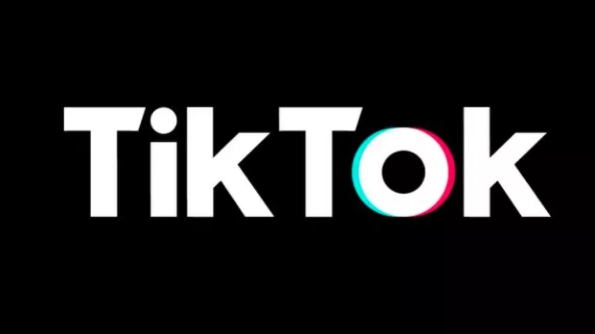 Logo TikTok su nero, 1920x1080 Full HD, Laptop