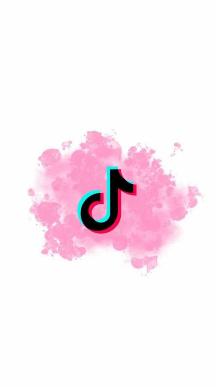Logo TikTok su macchia rosa, 720x1280 Verticale, POCO