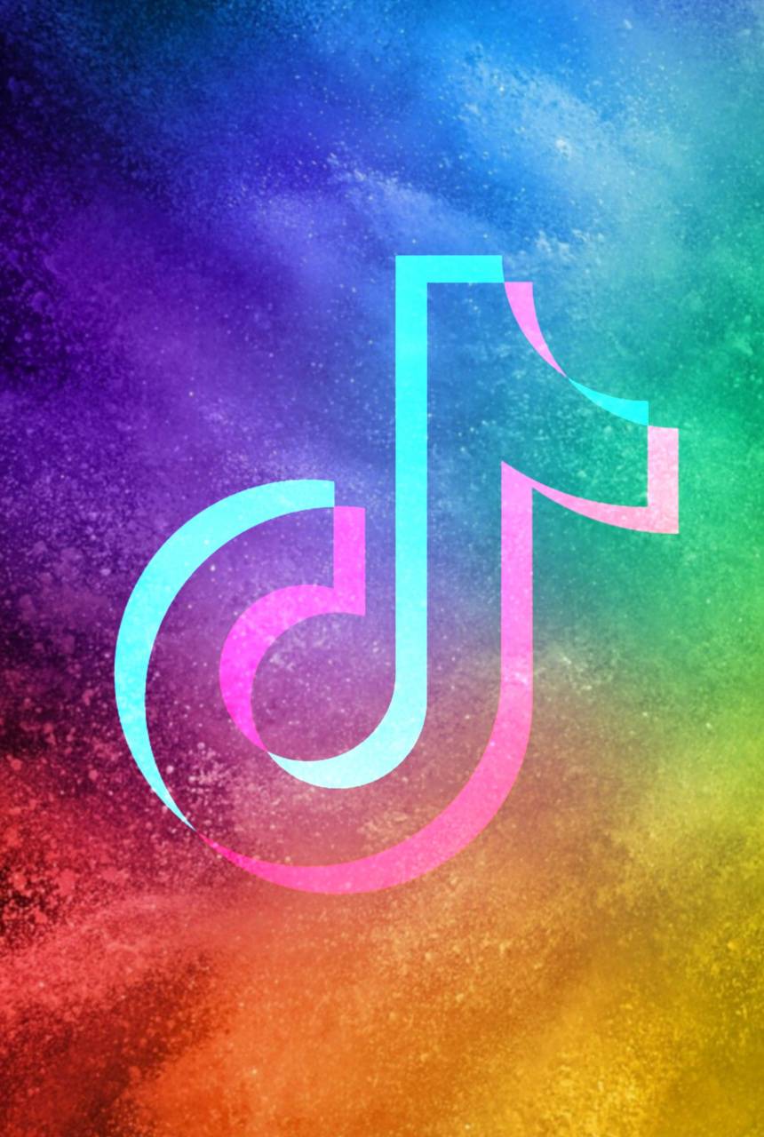 Logo TikTok arcobaleno colorato, 860x1280 Full HD Verticale, Smartphone