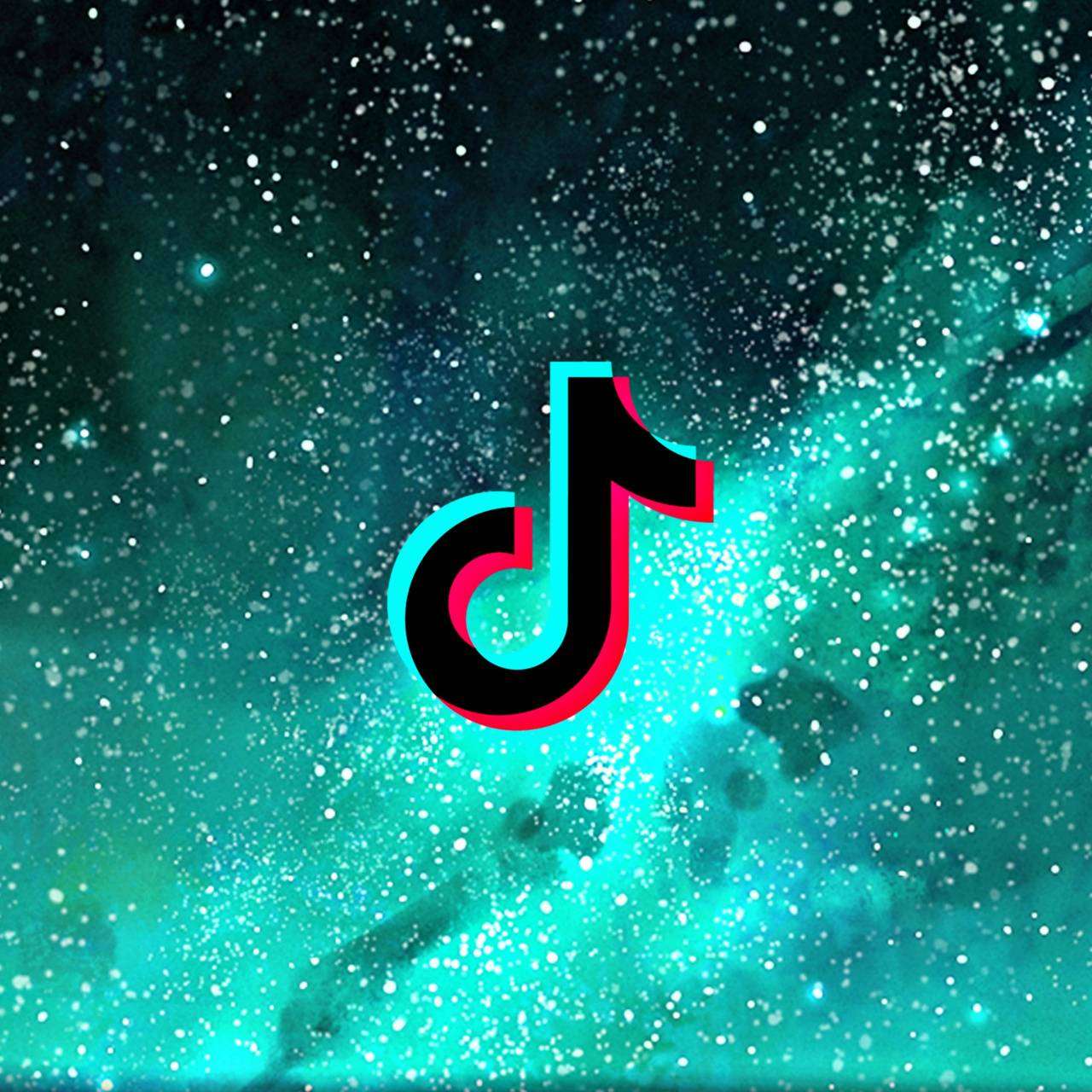 Logo TikTok su galassia, 1280x1280 720p, PC