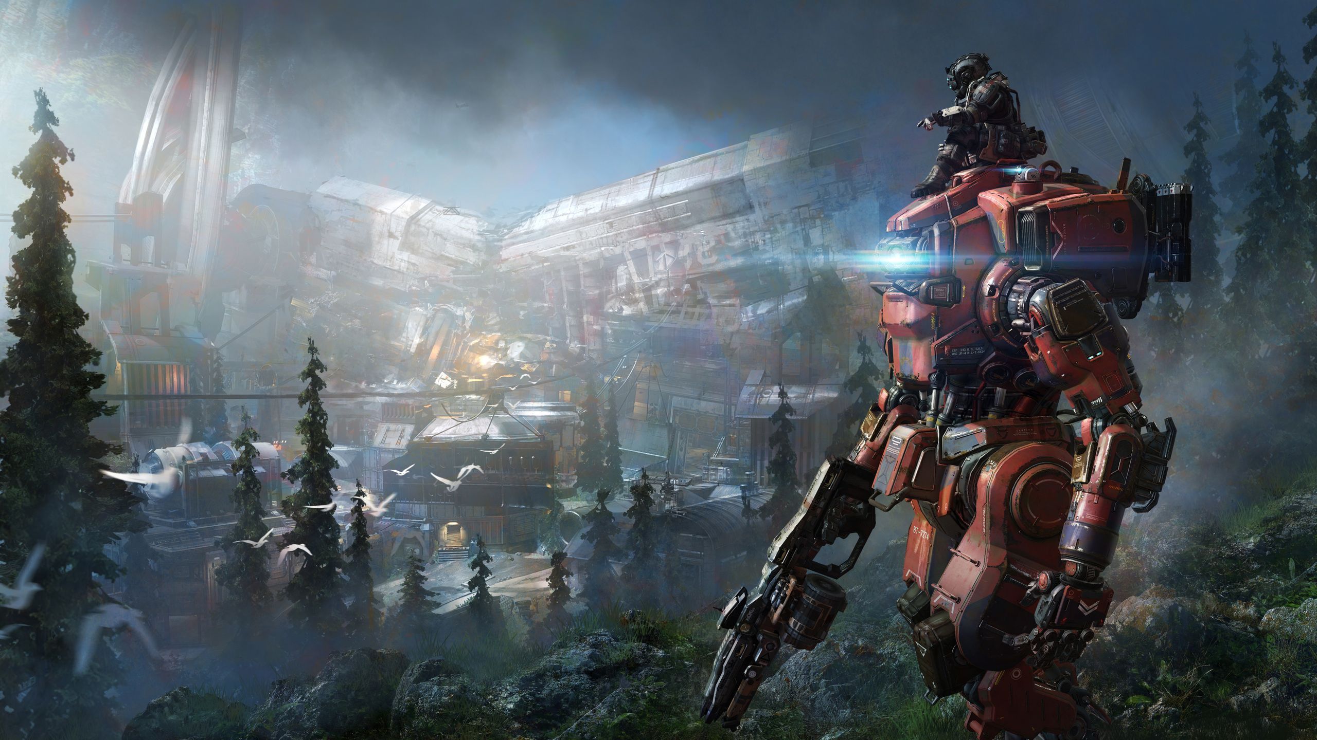 Pilota mech Titanfall foresta, 2560x1440 1440p, Desktop