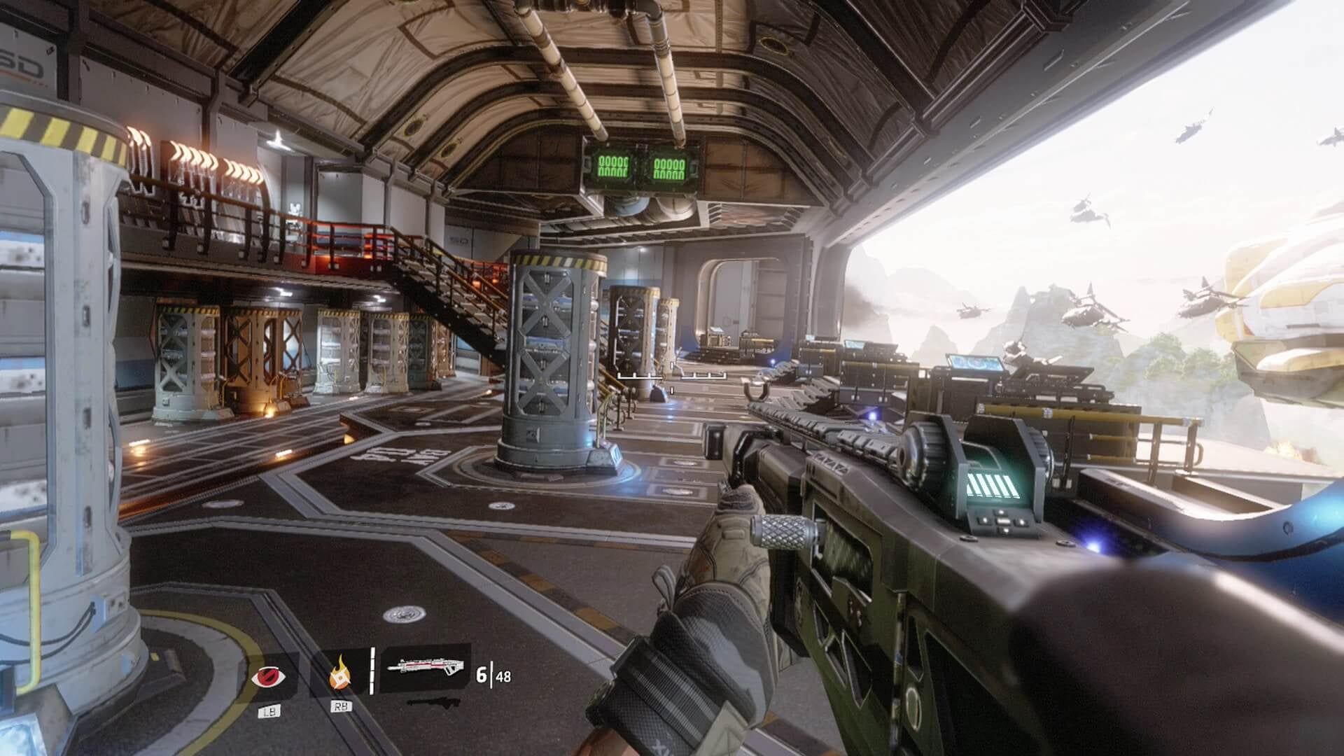 Pilota Titanfall 2 hangar futuristico, 1920x1080 Full HD, Desktop