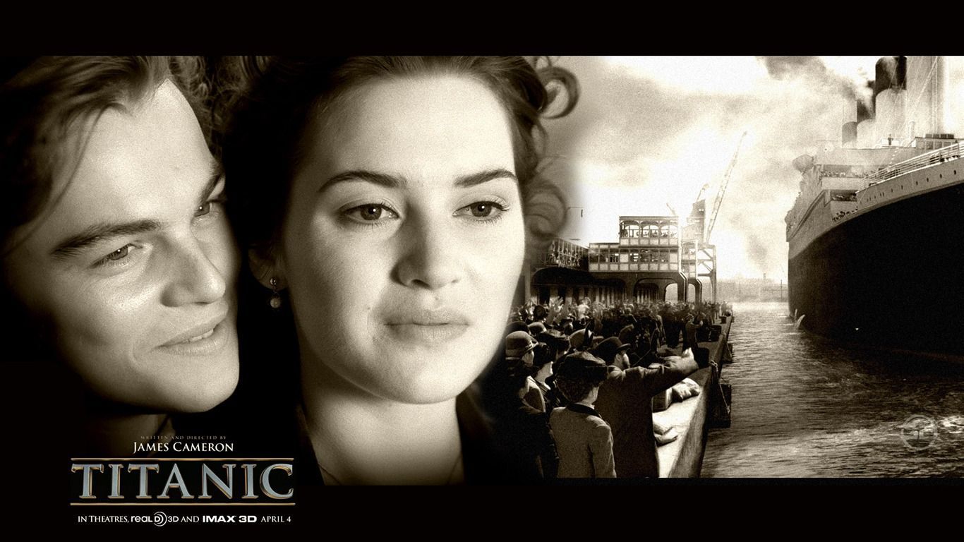 Poster film Titanic seppia, 1366x768 720p, PC