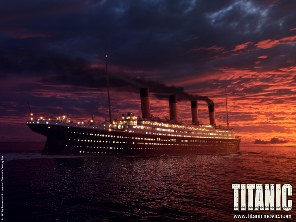 Nave Titanic al tramonto, 1024x768 HD, Laptop