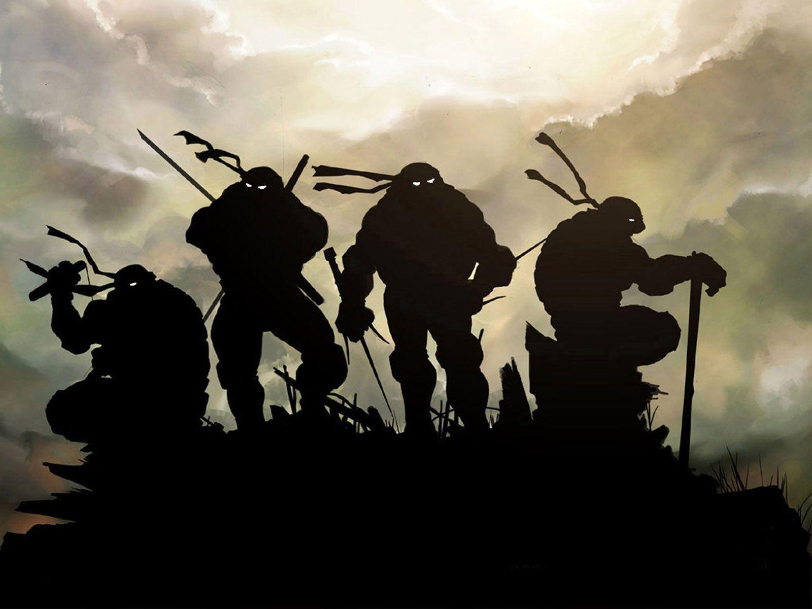 Tartarughe Ninja silhouette al tramonto, 1600x1200 900p, MacBook Air