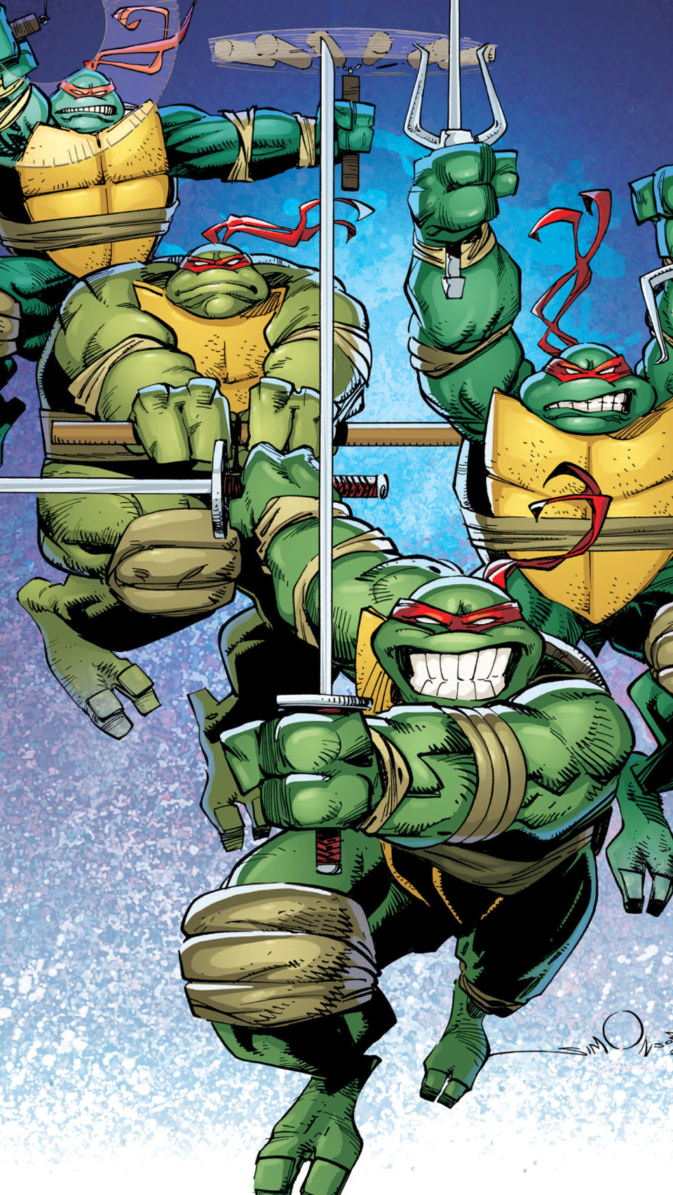 Tartarughe Ninja fumetto azione, 960x1704 Full HD Verticale, Samsung Galaxy